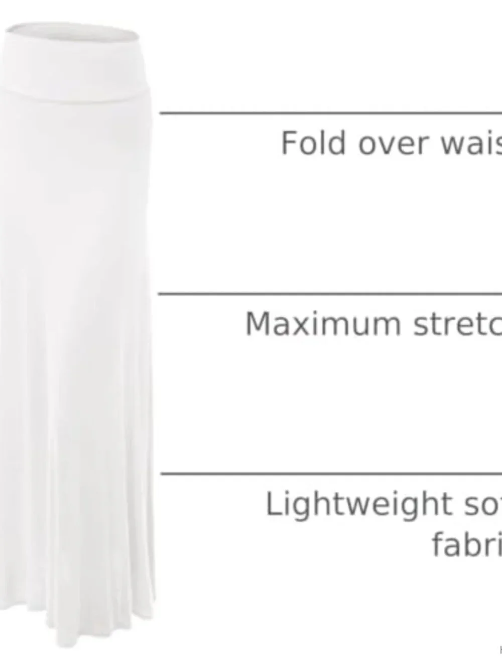 Lightweight Maxi Lounge Skirt High Stretch Fold Over